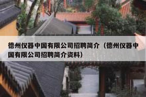 德州仪器中国有限公司招聘简介（德州仪器中国有限公司招聘简介资料） 第1张