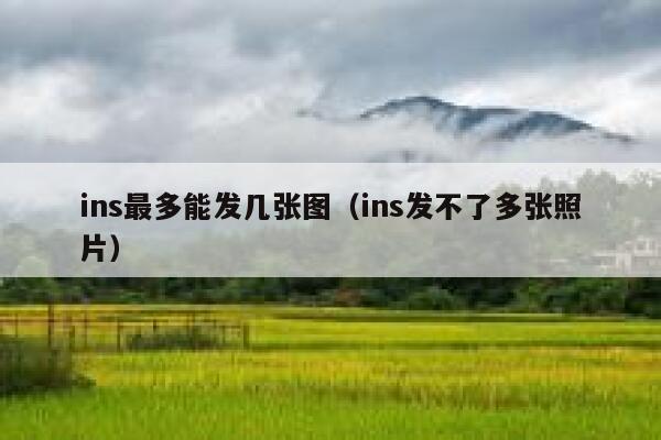 ins最多能发几张图(ins发不了多张照片) 第1张 ins最多能发几张图(ins发不了多张照片) 第1张