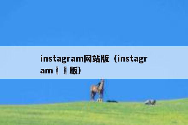 instagram网站版（instagram網頁版） 第1张