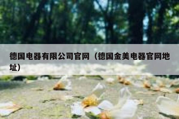 德国电器有限公司官网(德国金美电器官网地址) 第1张 德国电器有限公司官网(德国金美电器官网地址) 第1张
