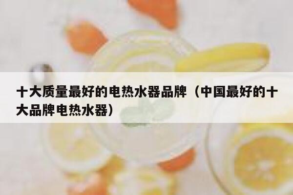 十大质量最好的电热水器品牌（中国最好的十大品牌电热水器） 第1张