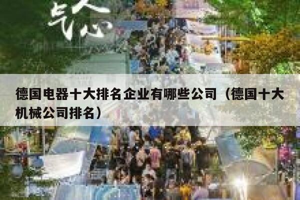 德国电器十大排名企业有哪些公司（德国十大机械公司排名） 第1张