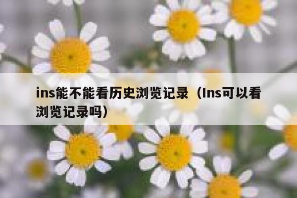 ins能不能看历史浏览记录(Ins可以看浏览记录吗) 第1张 ins能不能看历史浏览记录(Ins可以看浏览记录吗) 第1张