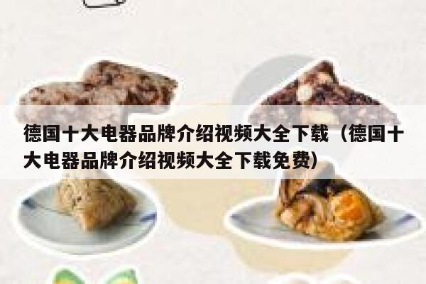 德国十大电器品牌介绍视频大全下载（德国十大电器品牌介绍视频大全下载免费） 第1张
