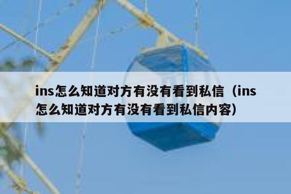 ins怎么知道对方有没有看到私信(ins怎么知道对方有没有看到私信内容) 第1张 ins怎么知道对方有没有看到私信(ins怎么知道对方有没有看到私信内容) 第1张
