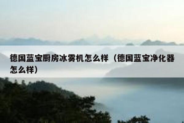 德国蓝宝厨房冰雾机怎么样(德国蓝宝净化器怎么样) 第1张 德国蓝宝厨房冰雾机怎么样(德国蓝宝净化器怎么样) 第1张