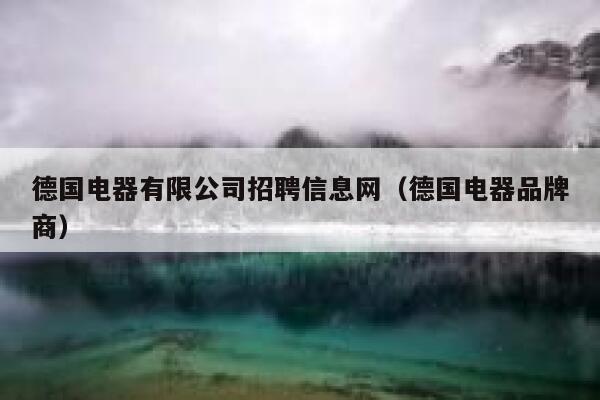 德国电器有限公司招聘信息网（德国电器品牌商） 第1张