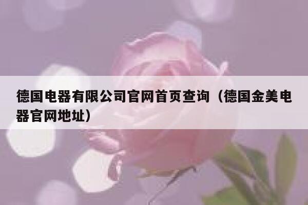 德国电器有限公司官网首页查询(德国金美电器官网地址) 第1张 德国电器有限公司官网首页查询(德国金美电器官网地址) 第1张