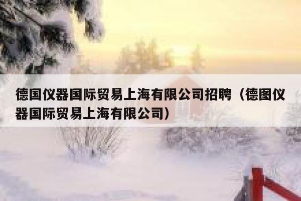德国仪器国际贸易上海有限公司招聘(德图仪器国际贸易上海有限公司) 第1张 德国仪器国际贸易上海有限公司招聘(德图仪器国际贸易上海有限公司) 第1张