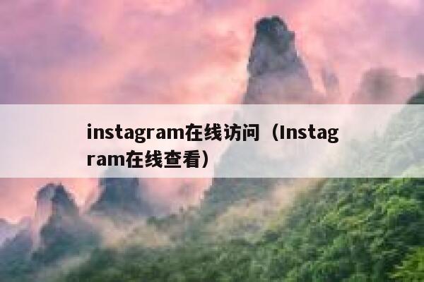 instagram在线访问(Instagram在线查看) 第1张 instagram在线访问(Instagram在线查看) 第1张