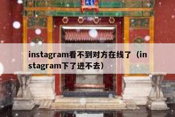 instagram看不到对方在线了(instagram下了进不去) 第1张 instagram看不到对方在线了(instagram下了进不去) 第1张