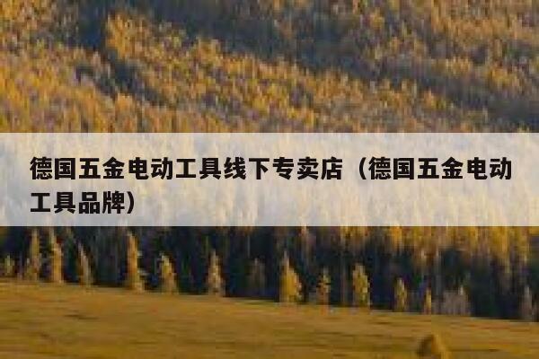 德国五金电动工具线下专卖店（德国五金电动工具品牌） 第1张