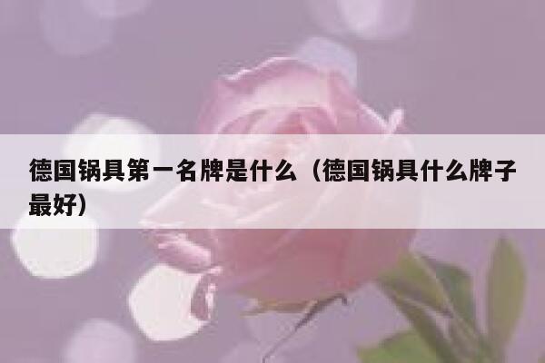 德国锅具第一名牌是什么（德国锅具什么牌子最好） 第1张