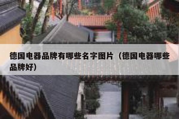 德国电器品牌有哪些名字图片（德国电器哪些品牌好） 第1张